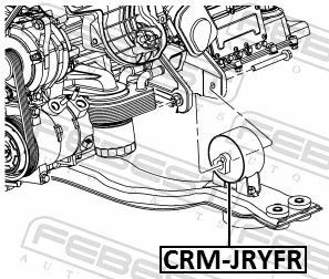 CRMJRYFR Febest Подушка передней опоры двигателя