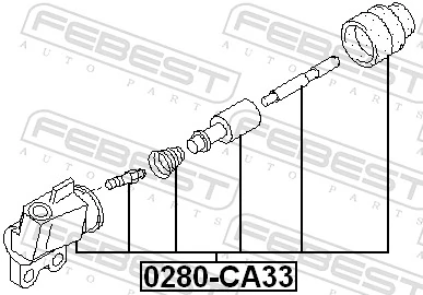 0280A33 Febest Рабочий цилиндр