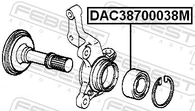 Rolamento de cubo dianteiro Daihatsu Terios 2 J2