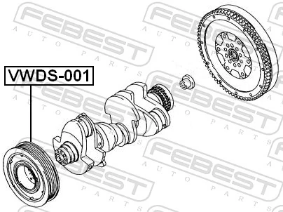 VWDS001 Febest Шкив коленчатого вала