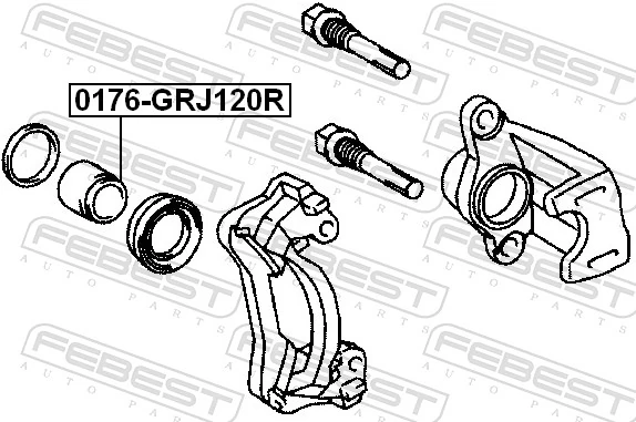 0176GRJ120R Febest Поршень тормозного суппорта заднего