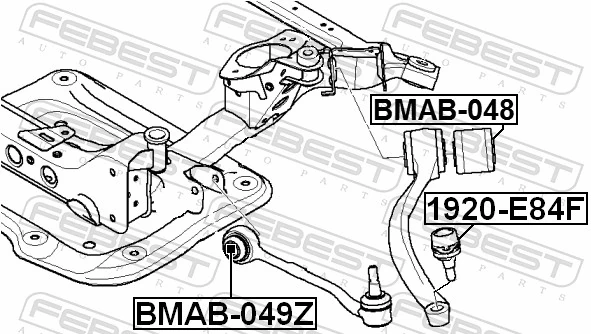 BMAB048 Febest Сайлентблок нижнего переднего рычага