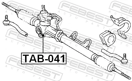 TAB041 Febest Сайлентблок крепления рулевой рейки