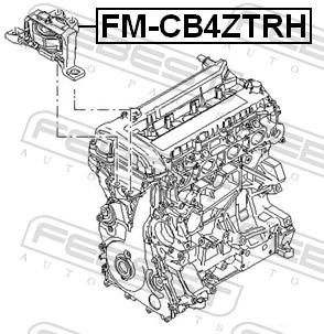 FMCB4ZTRH Febest Подушка (опора) двигателя правая передняя