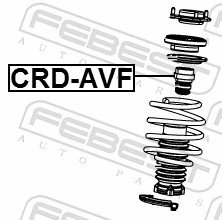CRDAVF Febest Буфер амортизатора переднего