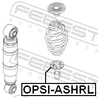 OPSIASHRL Febest Проставка (резиновое кольцо) пружины задней нижняя