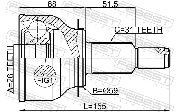 0036044 GKN-Spidan Наружная граната