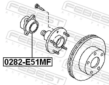 0282E51MF Febest Подшипник ступицы передней