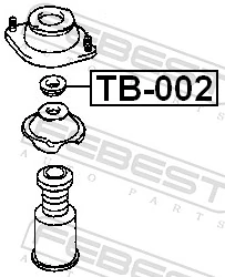 TB002 Febest Подшипник верхней опоры
