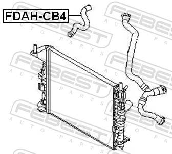 FDAHCB4 Febest Патрубок радиатора охлаждения нижний