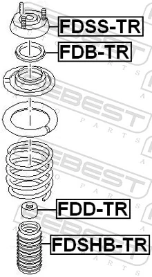FDBTR Febest Подшипник верхней опоры