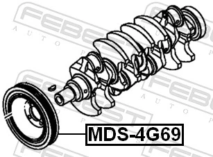 Polia de cambota Mitsubishi Galant 9 DJ, DM