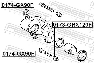 0174GX90F Febest Направляющая суппорта заднего