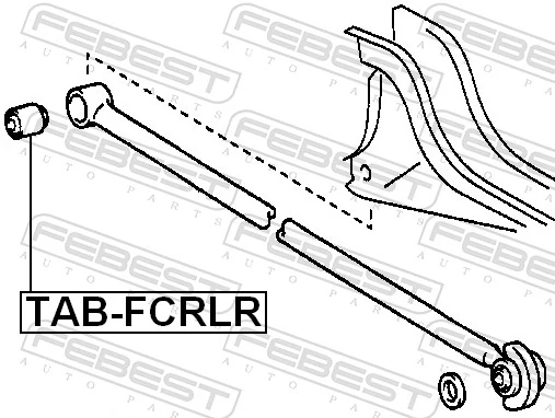 TABFCRLR Febest Сайлентблок задней поперечной тяги