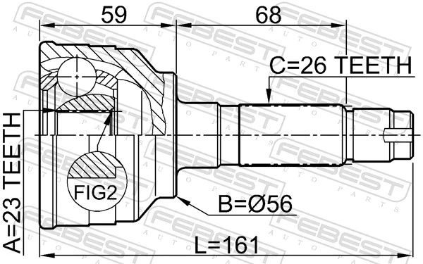 0510MPV Febest Наружная граната