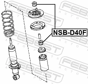 NSBD40F Febest Втулка штока переднего амортизатора