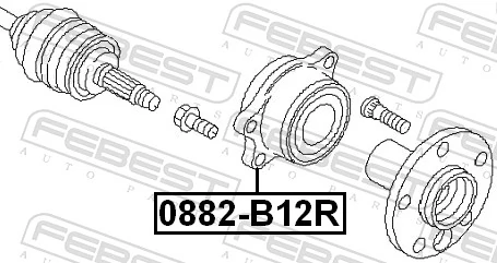 Rolamento de cubo traseiro Subaru Legacy 3 BE, BH