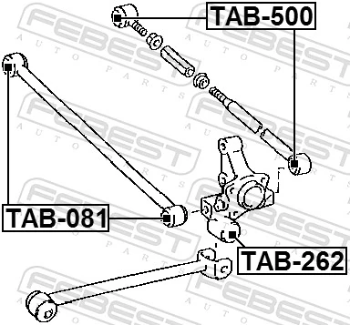 TAB500 Febest Сайлентблок задней поперечной тяги