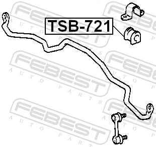 TSB721 Febest Разрезная втулка стабилизатора