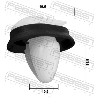 Пистон (клип) крепления молдинга двери AND 30863387 цена, от 0.43 USD