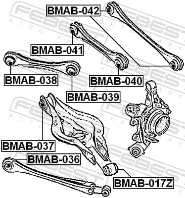 BMAB036 Febest Сайлентблок цапфы