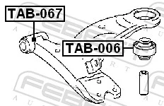 TAB067 Febest Сайлентблок нижнего переднего рычага