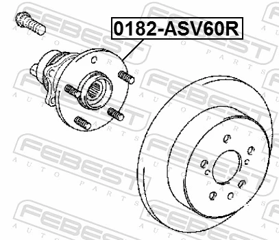0182ASV60R Febest Ступица задняя левая