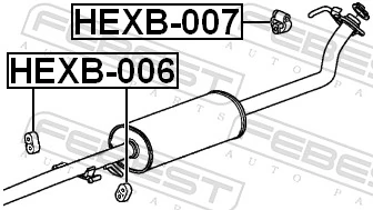 HEXB007 Febest Крепление глушителя