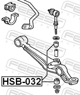 HSB032 Febest Втулка переднего стабилизатора