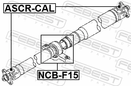 NCBF15 Febest Подвесной подшипник кардана