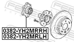 0382YH2MRLH Febest Подшипник ступицы задней