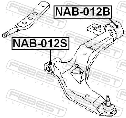 NAB012B Febest Сайлентблок нижнего переднего рычага