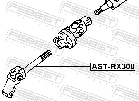 ASTRX300 Febest Вал рулевой колонки, нижний