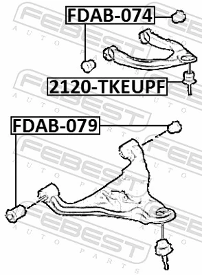 FDAB079 Febest Сайлентблок нижнего переднего рычага