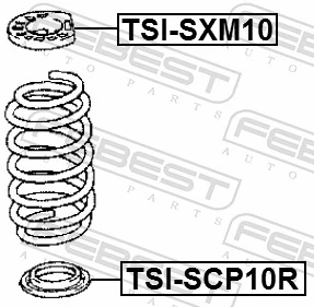 TSISCP10R Febest Проставка (резиновое кольцо) пружины задней нижняя
