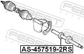 AS4575192RS Febest Подвесной подшипник передней полуоси