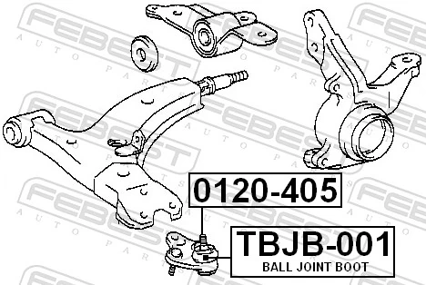 TBJB001 Febest Пыльник опоры шаровой нижней