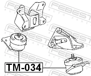 TM034 Febest Опора двигателя, левая/правая