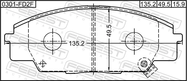 0301FD2F Febest Колодки передние