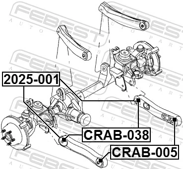 CRAB038 Febest Сайлентблок нижнего переднего рычага