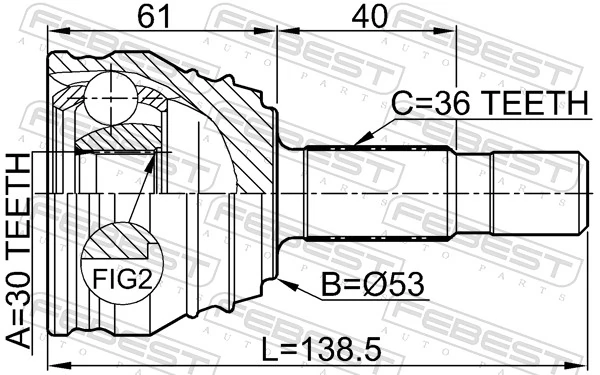 Купить ШРУС наружный передний Шкода Октавия TOUR I A4 1U2