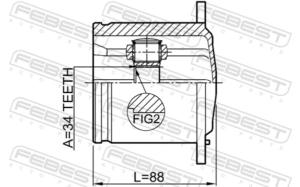 0036475 GKN-Spidan ШРУС внутренний, передний