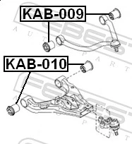 KAB010 Febest Сайлентблок нижнего переднего рычага