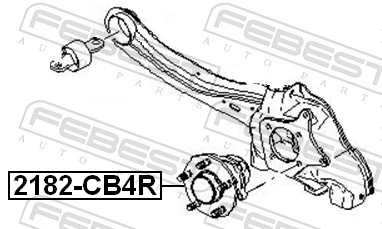 2182CB4R Febest Ступица задняя