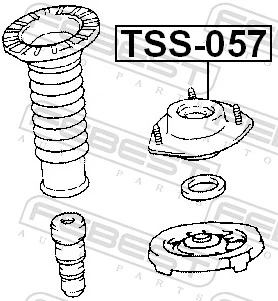 TSS057 Febest Подушка амортизатора переднего