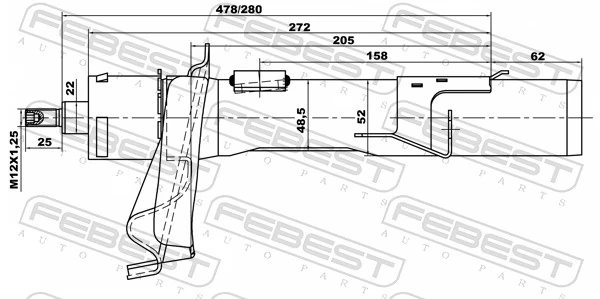 Стойка амортизатора передняя Ford Focus II хэтчбек (DA, HCP, DP) (2004 - 2011) цена, от 66.88 USD