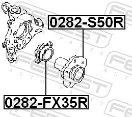 0282FX35R Febest Подшипник ступицы задней