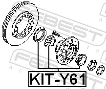 KITY61 Febest Подшипник ступицы задней