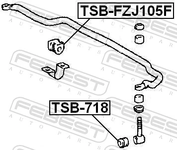 TSB718 Febest Втулка стойки заднего стабилизатора