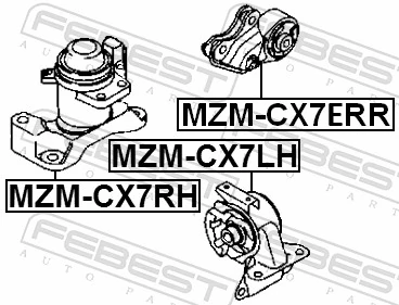 MZMCX7ERR Febest Задняя подушка двигателя